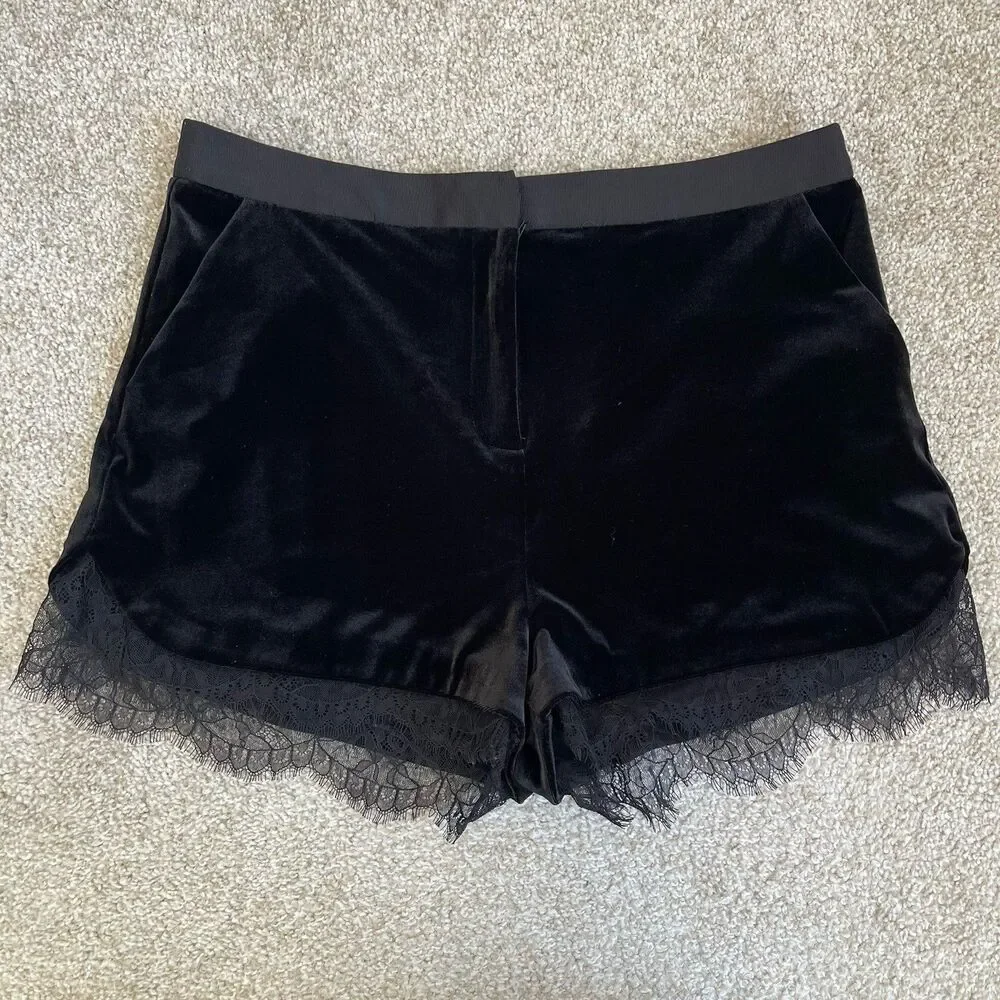 Topshop black velvet